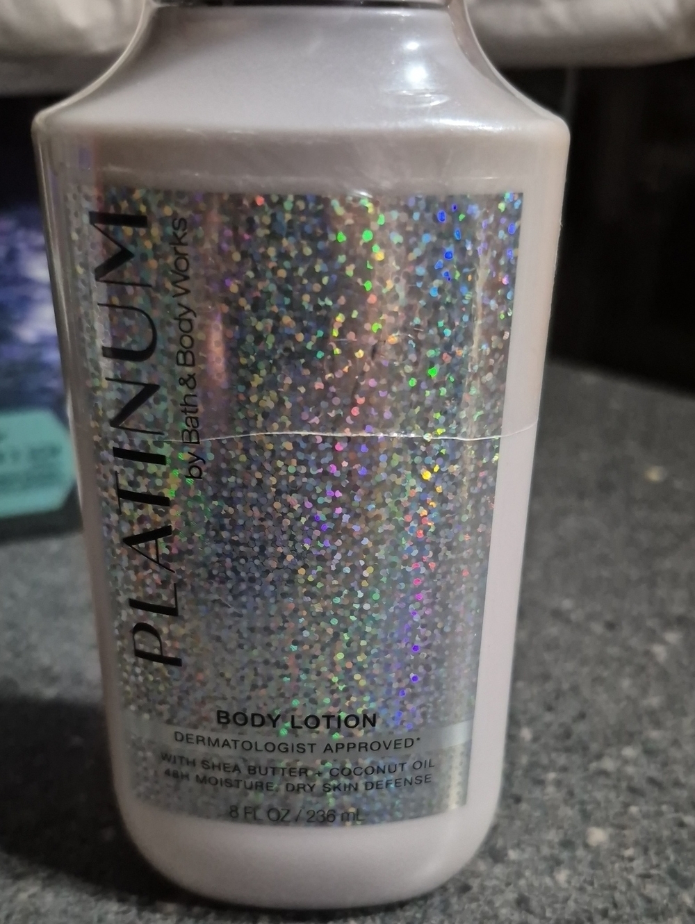 Bath & Body Works Platinum Body Lotion - Holographic Silver